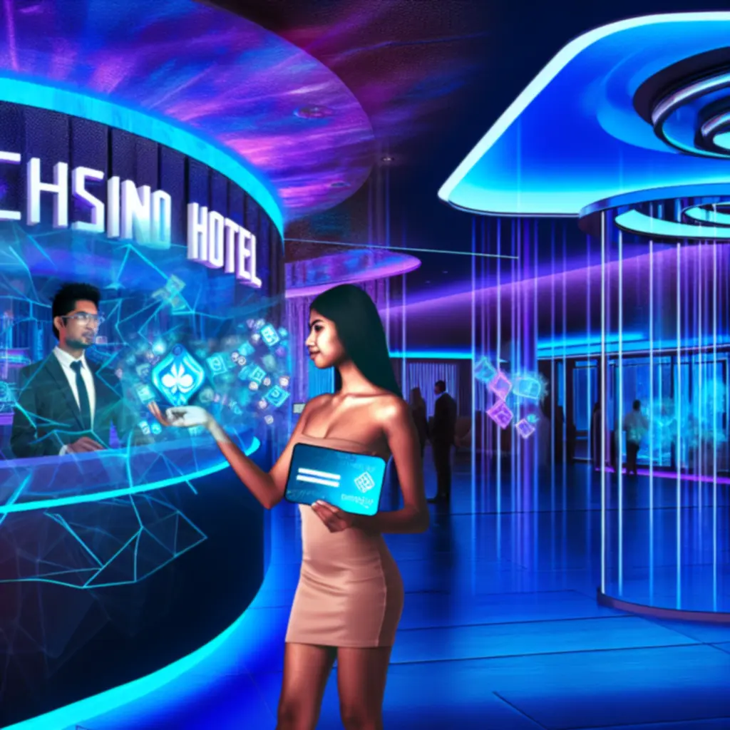 Neonowy, cyber-futurystyczny kadr prezentujący ekskluzywne członkostwo PLNewHotel